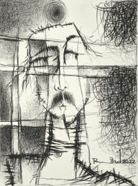 A. S. Rind, 22 x 28 Inch, Charcoal On Paper, Figurative Painting, AC-ASR-751